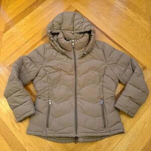 Calvin Klein Tan Puffer Hooded Jacket